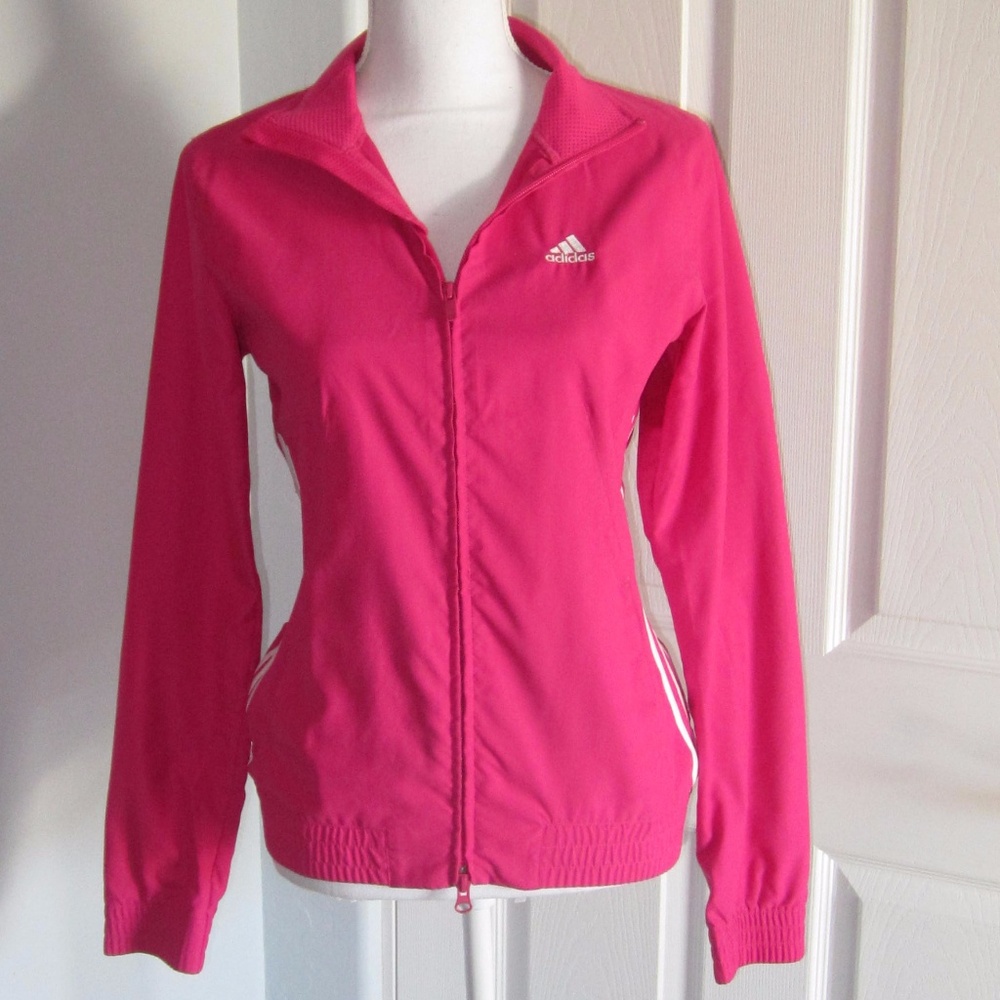 adidas Hot Pink Full-Zip Track Jacket